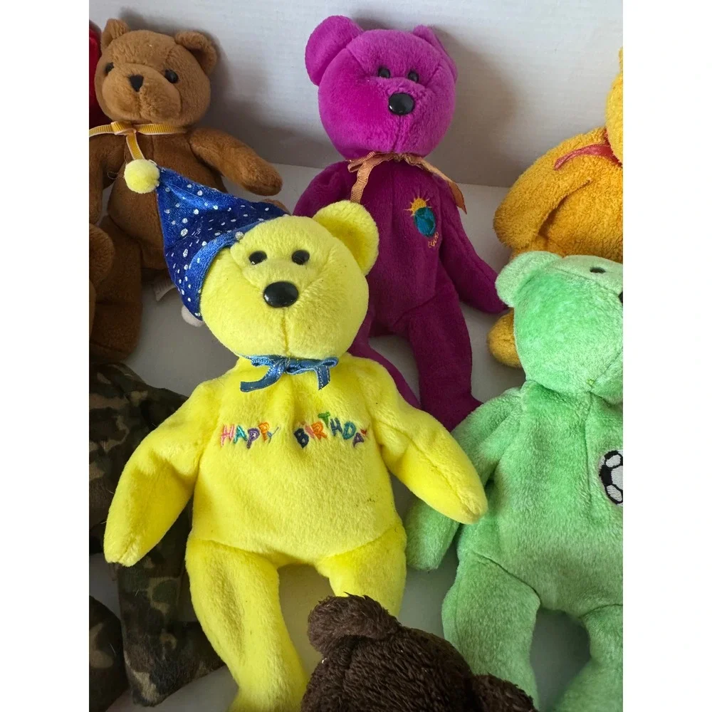 Ty Vintage Beanie‎ Babies Lot 18 Total Bears Glory 10th Anniversary 9lbs Mixed